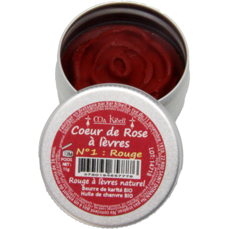 Cœur de rose à lèvres N°1 Rouge